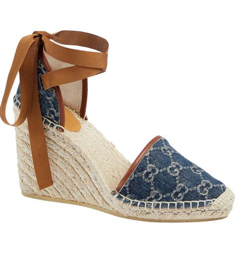 gucci wedge espadrilles|Gucci espadrilles denim.